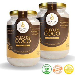 Óleo de Coco Extra Virgem Kit com 2 de 500ml - Santo Óleo