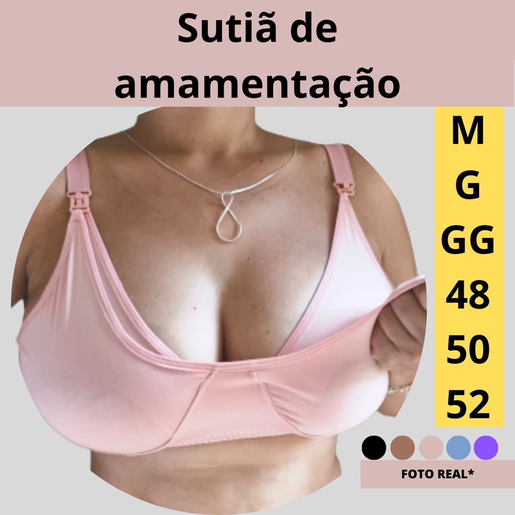 Sutiã Amamentação Reforçado Microfibra Alça Abre Fácil Gestante Grávida. em Oferta na Shopee