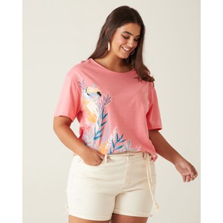 Blusa Folhagem Em Meia Malha Malwee Plus