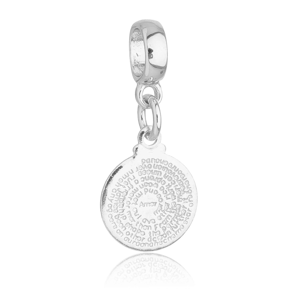 Pingente Berloque Oração Pai Nosso Banhado a Prata 925 em Oferta na Shopee