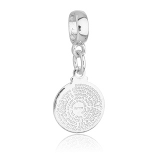Pingente Berloque Oração Pai Nosso Banhado a Prata 925 em Oferta na Shopee