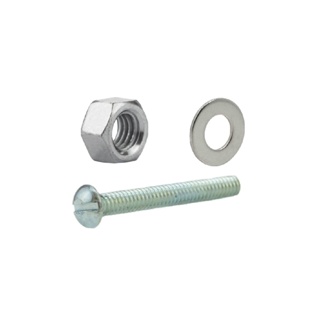 20 Parafusos RM Redonda Fenda 3/16 X 2.1/2+ Porca+Arruela em Oferta na Shopee
