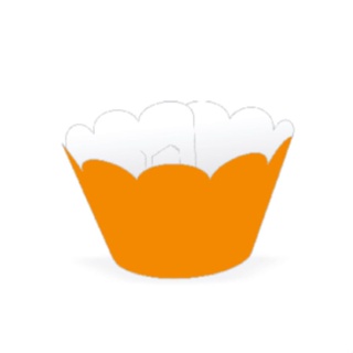 Wrapper Cupcake Tradicional - Laranja - 5cm x 22cm - 12 unidades - Nc Toys em Oferta na Shopee