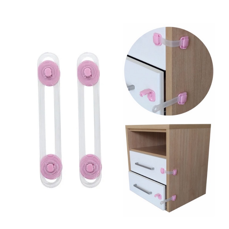 Kit Trava Flexível Multiuso para Gavetas e portas de comodas 2 peças Dia Das Mães