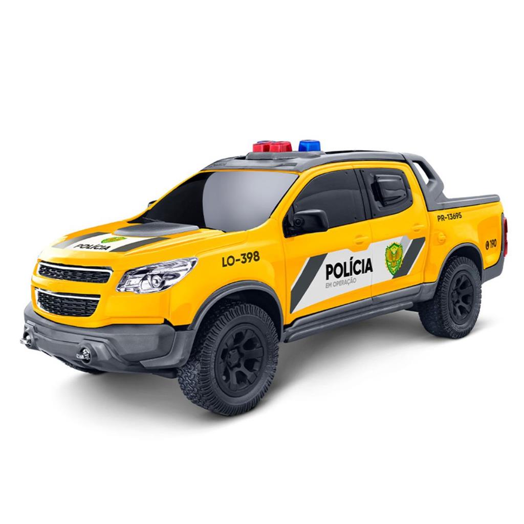 Carro Carrinho Viatura Pick-Up S10 Policia Miniatura -Varios Modelos - RJ, MG, PR, SP E Ambiental P/Brincar e Colecionar