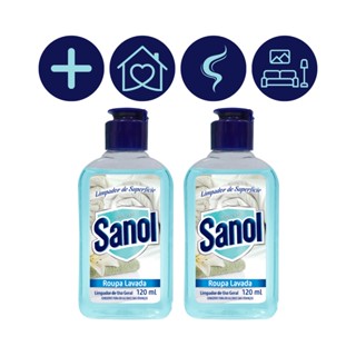 Kit 2 Limpador De Superficies Roupa Lavada Sanol 120Ml