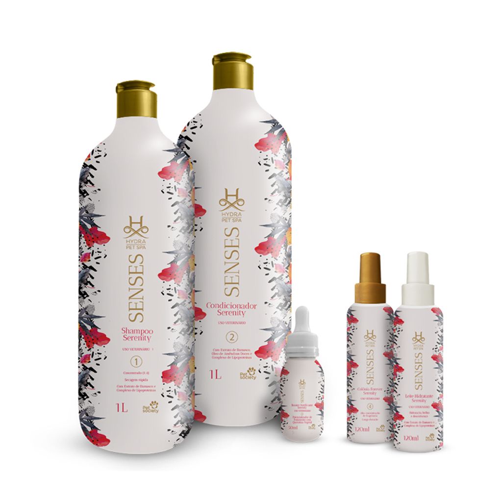 Kit de Produtos Pet Cães Gatos Hydra Pet Spa Senses Serenity