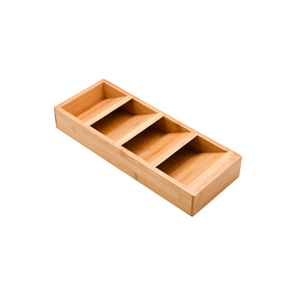 Organizador de Talheres em Bambu Oikos Natural Gaveta Mesa Posta Porta Talher