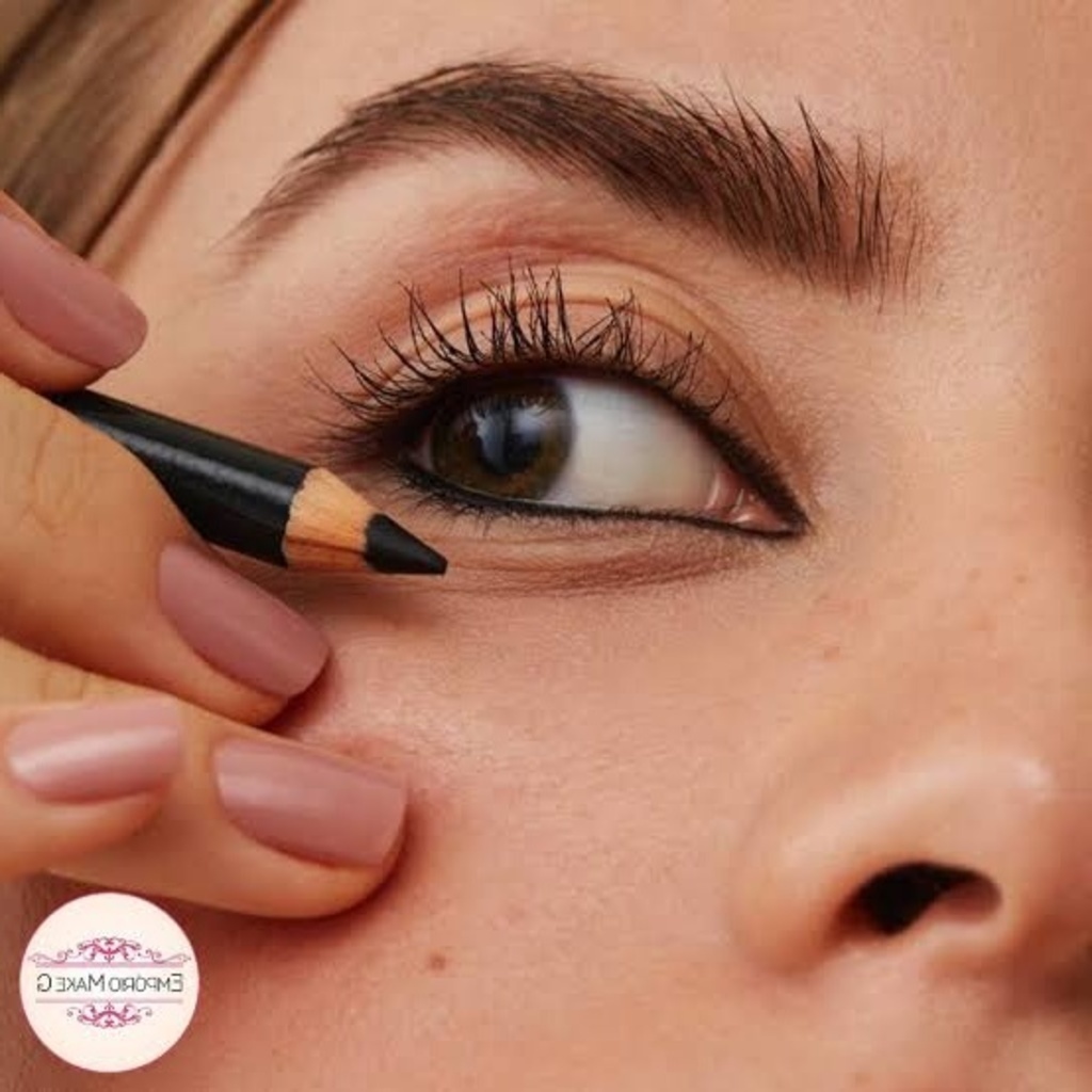 kit 3 Jasmyne Lápis Delineador Para Olhos Preto & Marrom Com Apontador JS20001