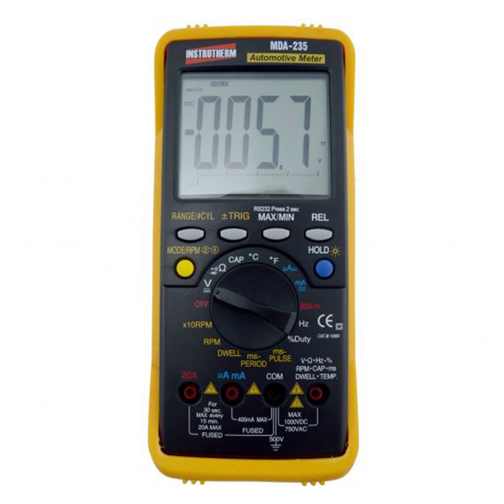 Multímetro Digital Automotivo Cat Iii 1000V Usb Sensor Tipo K Mda-235 Portátil Instrutherm Estojo