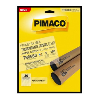 Etiqueta Transparente TR6580 com 150 unidades Pimaco