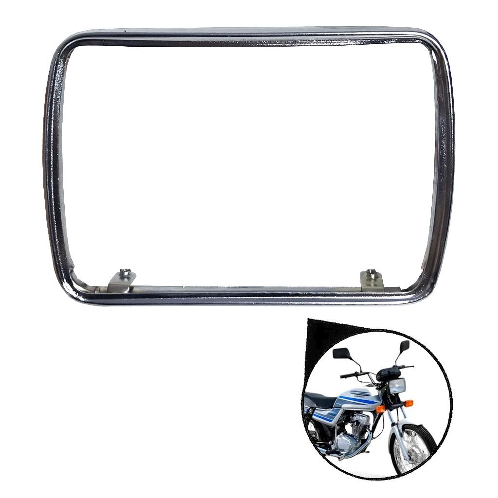 Aro Farol Retangular Cromado Cg 125 Today 1989 Até 1994 Titan 1995 Até 1999 em Oferta na Shopee