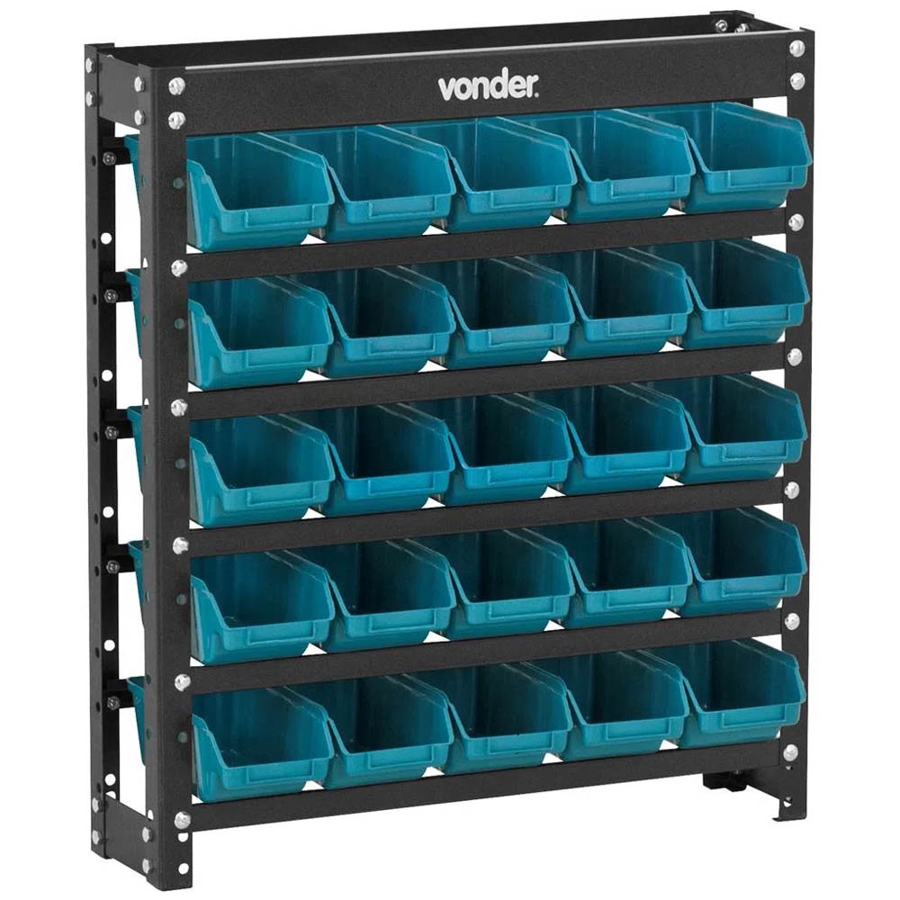 Estante Metálica Organizadora com 25 Gavetas N° 3 Azul Vonder
