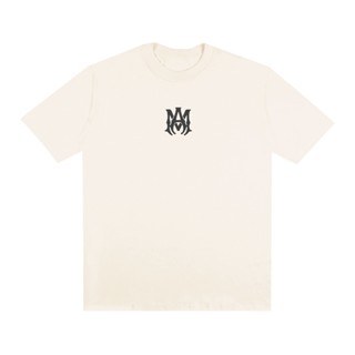 Camiseta Estampada Monogram Amiri Unissex 100% Algodão Camisa Manga Curta Estampada em Dtf