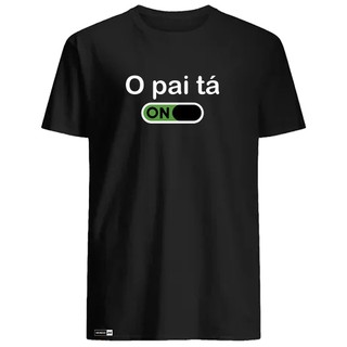 Camiseta Engraçada O Pai tá On Meninos da Vila Neymar Personalizada Camisa 100% Algodão de Qualidade.
