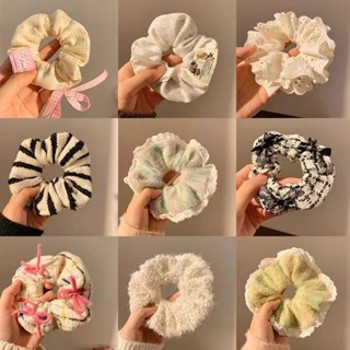 1PCS Lindo Laço De Lã Colorido Grande Rabo De Pônei Scrunchies Cabeça De Anel De Cabelo Laços