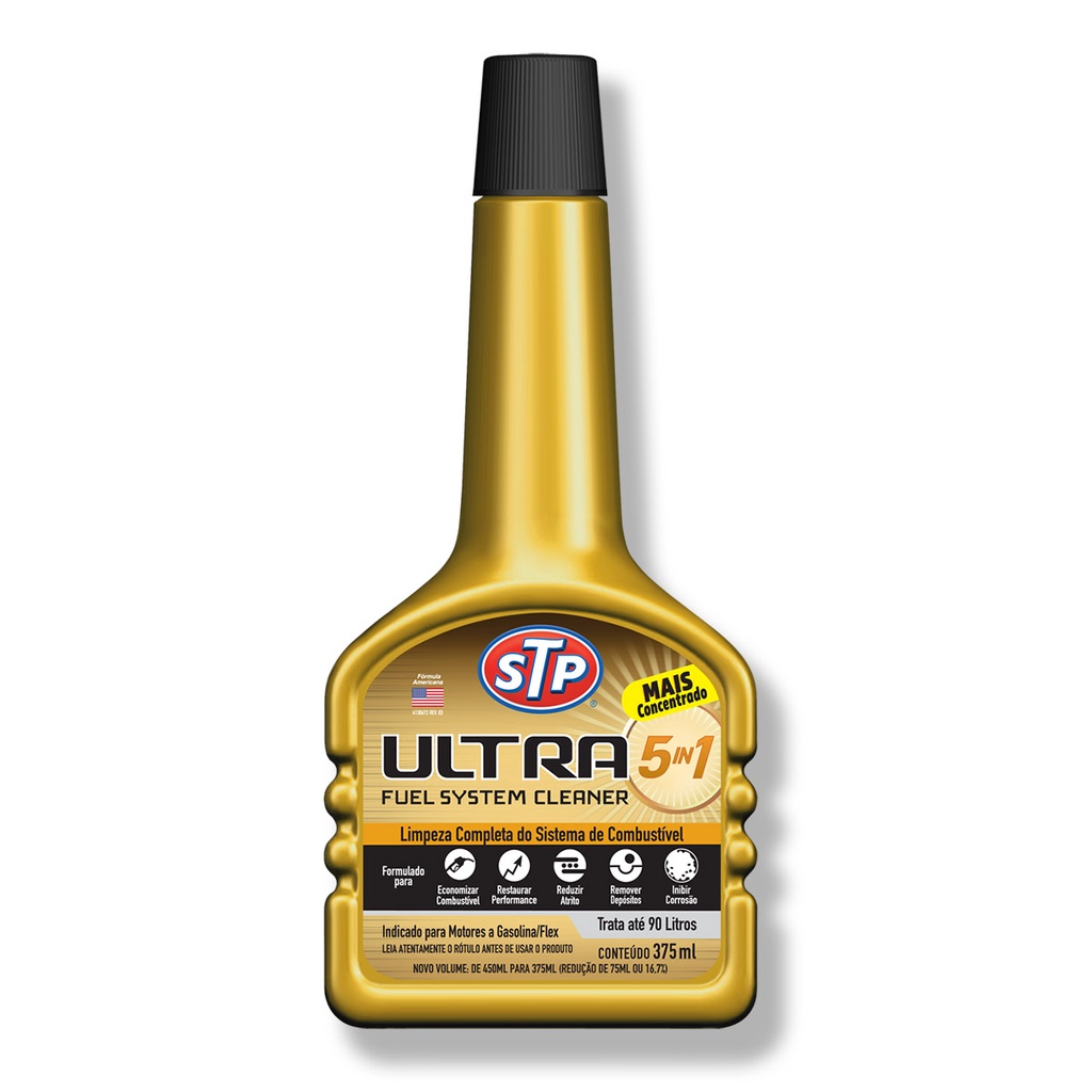 Aditivo Limpeza Sistema Combustivel ULTRA 5 IN 1 375ml STP 1 unidade