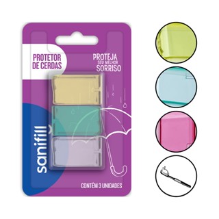 Kit 3 Protetor Cerdas Tampa Escova Cor Sortida Sanifill
