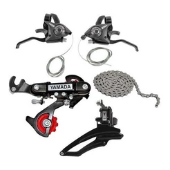 KIT TRANSMISSÃO RAPID FIRE 21V CÂMBIOS E CORRENTE MTB