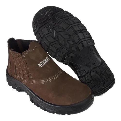 Botina Bota Sapato Segurança Bico Pvc Nobuck Café C.a 122n