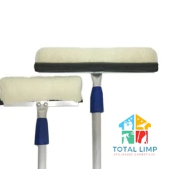 RODO LIMPA VIDRO 35CM COM CABO ALUMINIO EXTENSOR TELESCOPIO 6 METROS