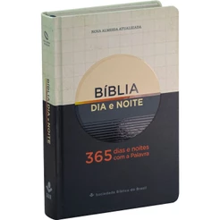 Bíblia 365 Dia e Noite | NAA | Letra Normal | Capa Dura Ilustrada Azul