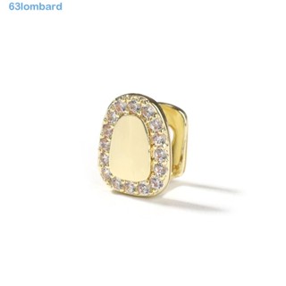 LOMBARD Hip Hop Dentes De Lúpulo Caps , Silver Zircon Rhinestone Grillz , Vintage Gold Plated Crystal Charme Removível Grills Party