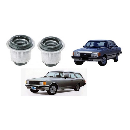 2 Bucha Traseira Bandeja Superior Dianteira Opala 1969 Até 1992 Caravan 1974 Até 1992