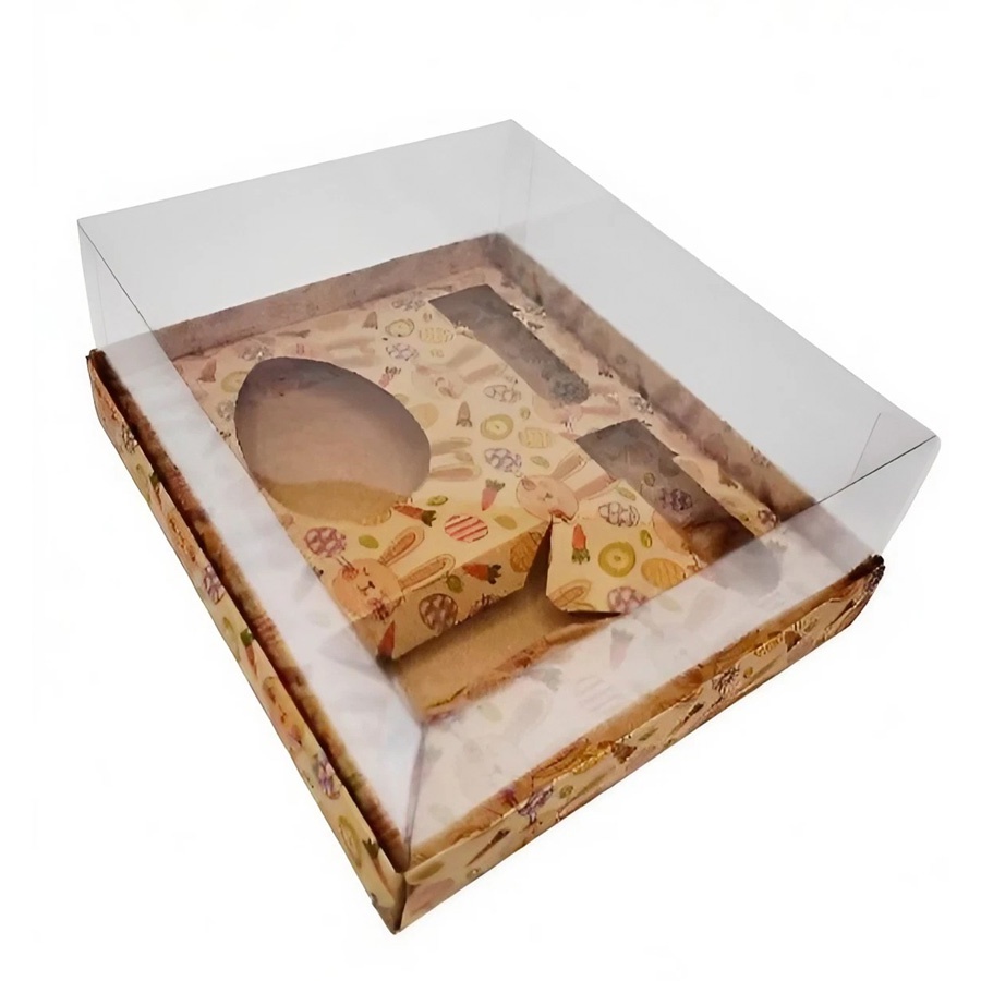Caixa Ovo de Colher Kit Confeiteiro - 100g a 150g - Coelhos Coloridos - 5 unidades - ASSK