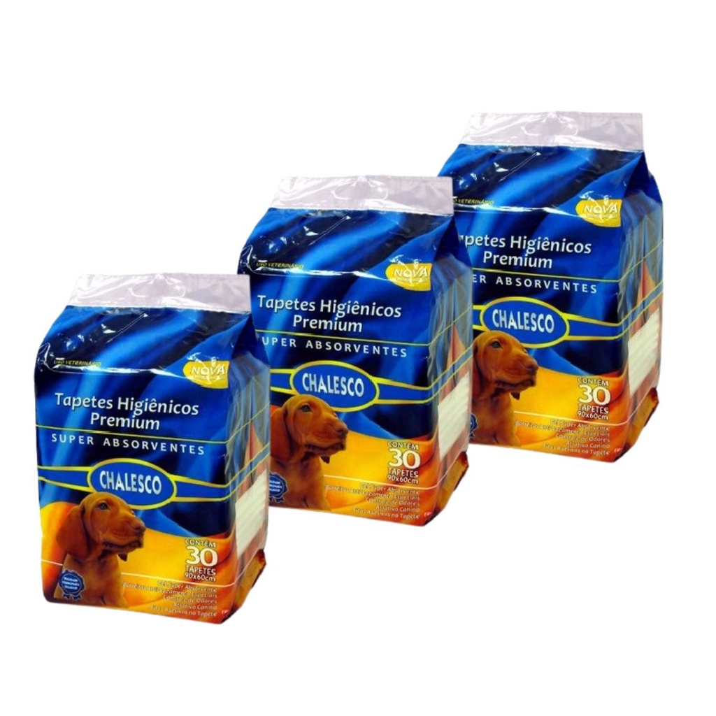Kit 90 Tapetes Higienico Para Cães Cachorros Chalesco - Pets