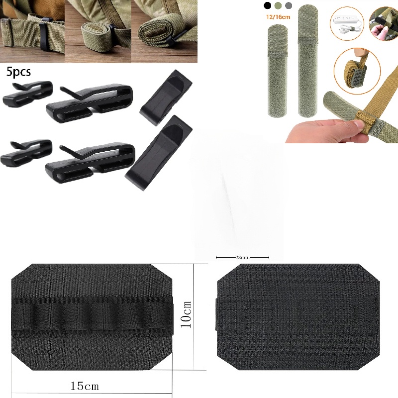 LUC Molle Elastic Loop Panel Hook and Organizer Inserir Mosquetão Acessório Para Mochila Esportiva Exterior Acessórios EDC em Oferta na Shopee