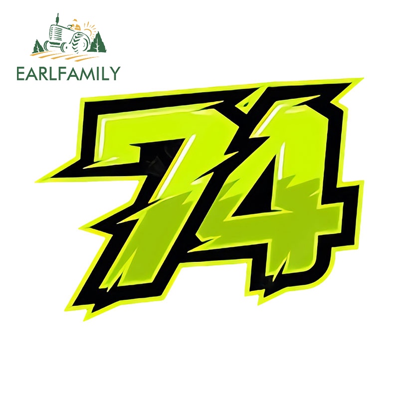 EARLFAMILY 13cm Número De Corrida Adesivos De Carro Pára-Brisa Campervan Motocicleta À Prova Dwaterproof Água Elegante Decalque De Riscos Acessórios Do