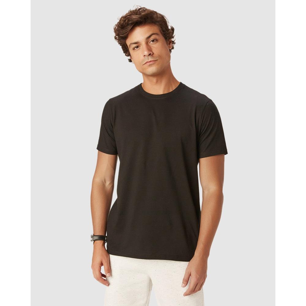 Camiseta Básica Masculina Decote Redondo Com Pesponto Em Algodão em Oferta na Shopee