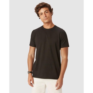 Camiseta Básica Masculina Decote Redondo Com Pesponto Em Algodão em Oferta na Shopee