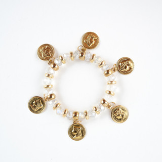 Pulseira Cigana Cristal Transparente com Moedas em Oferta na Shopee