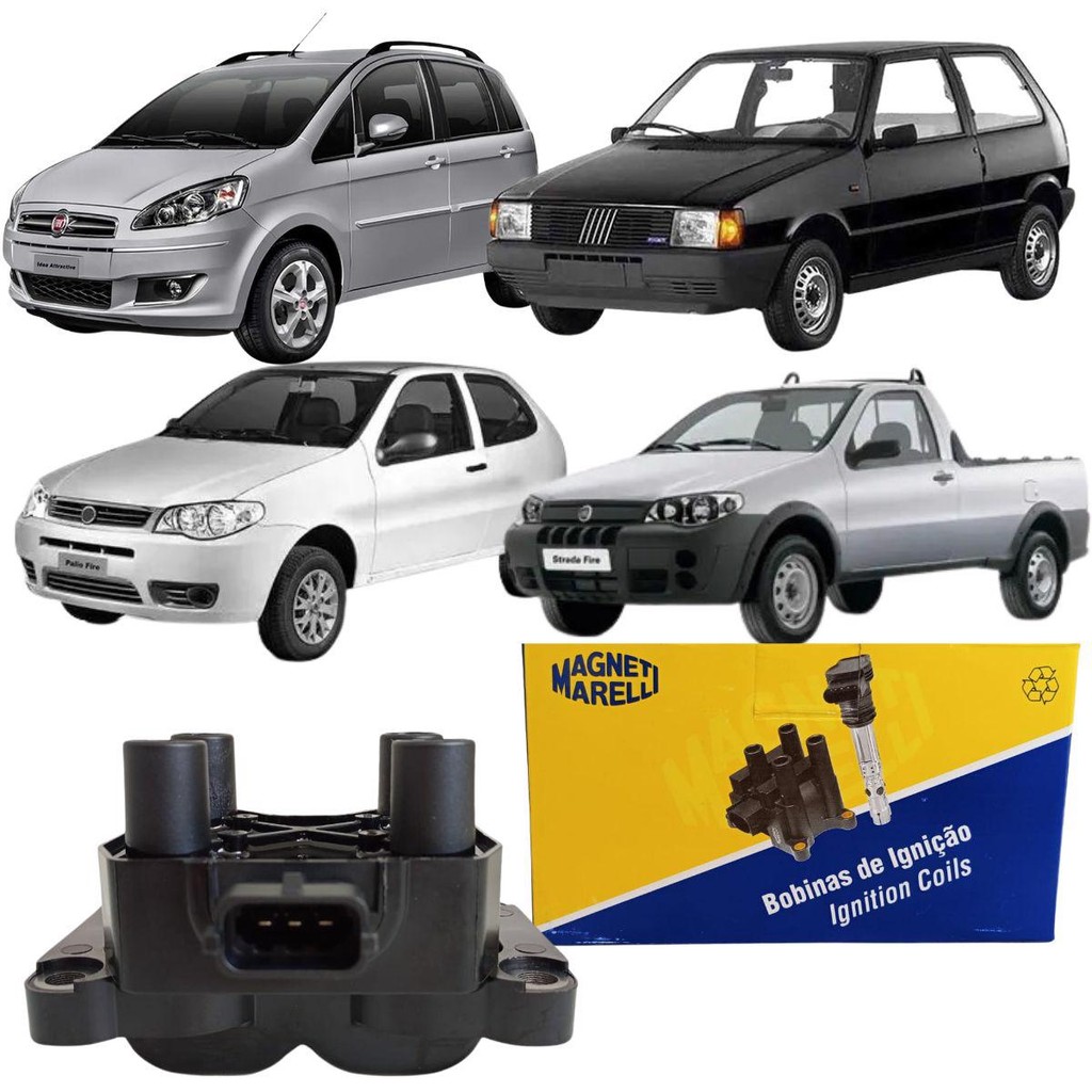 Bobina Ignição Doblo Fiorino Idea Palio Palio Weekend Siena Strada Uno 1.0 1.3 1.4 Fire Marelli em Oferta na Shopee