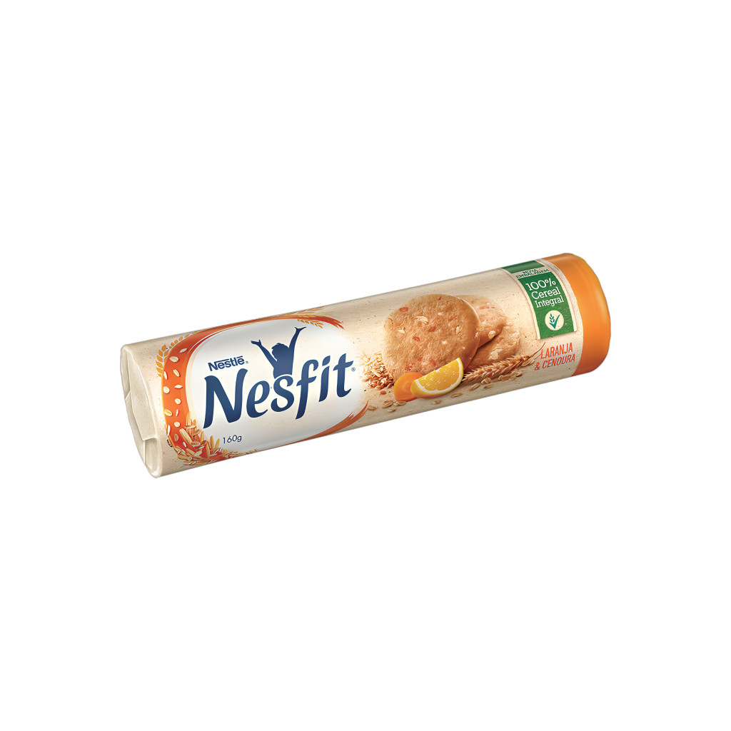 Biscoito Integral Sabor Laranja & Cenoura Nesfit - Pacote 160g 🍊🥕