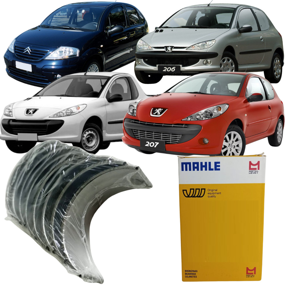 Jogo Bronzina Biela STD C3 206 207 Hoggar 1.4 8v Metal Leve em Oferta na Shopee