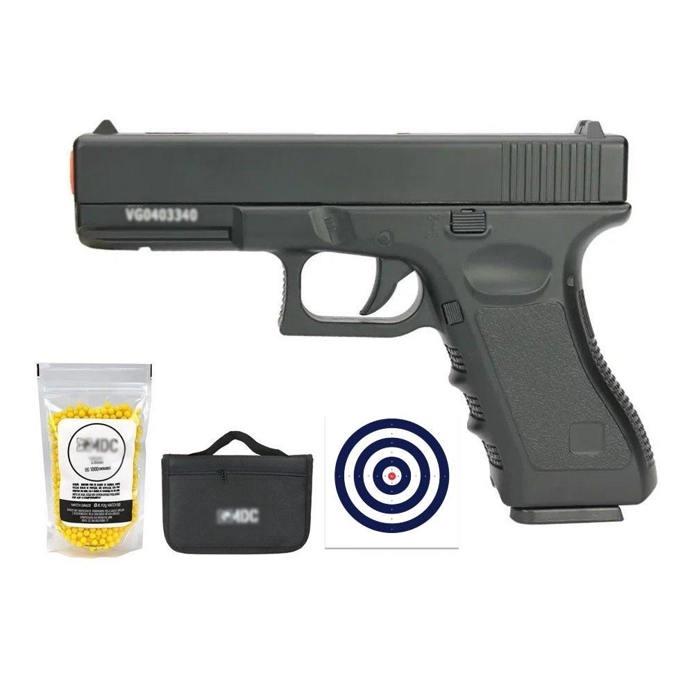 Pistola Airsoft Full Metal Vg v20 Spring+Capa+BBs+Alvos em Oferta na Shopee