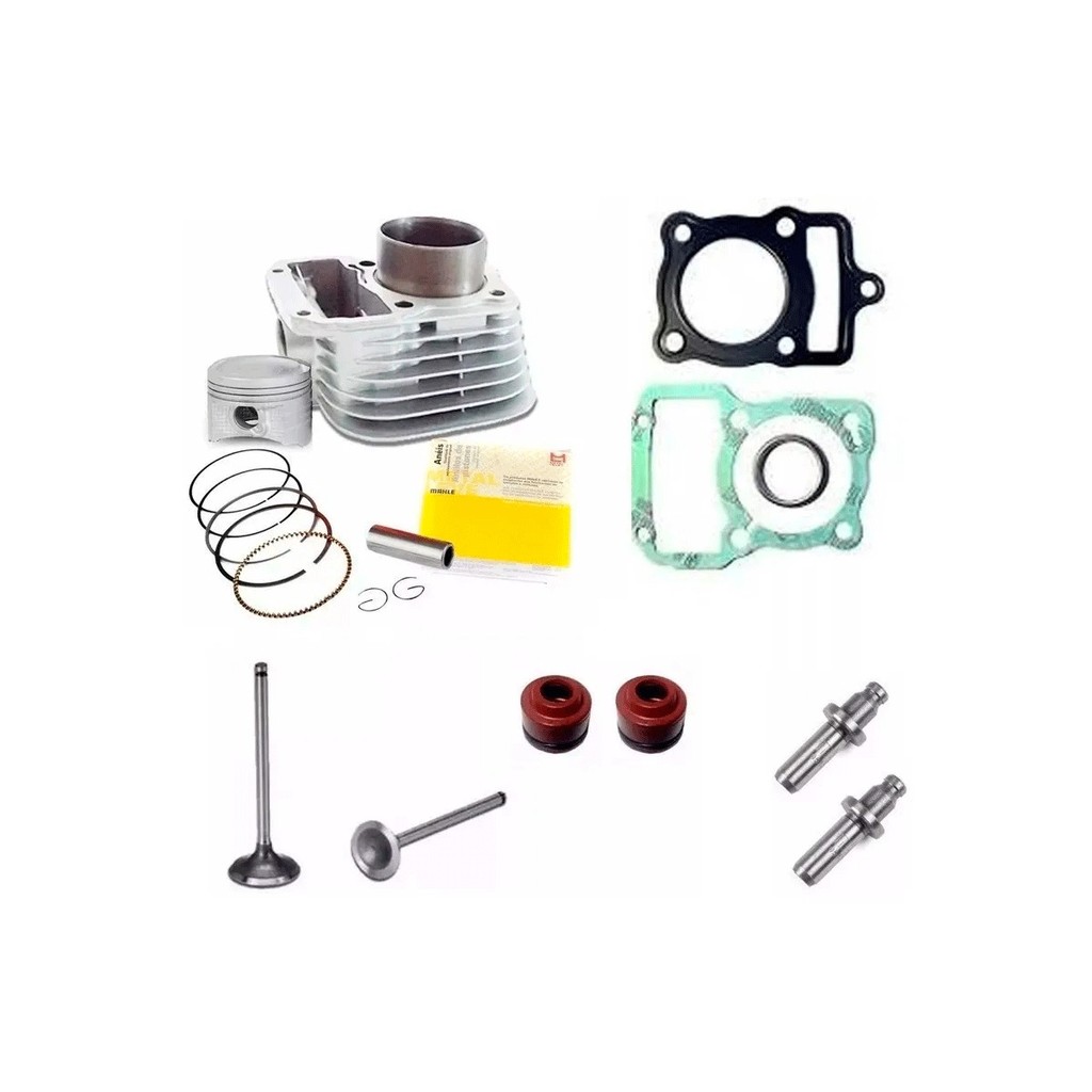 Kit Cilindro honda titan 2003/fan 08 nxr 125 2003/05 Valvula Retentor Juntas