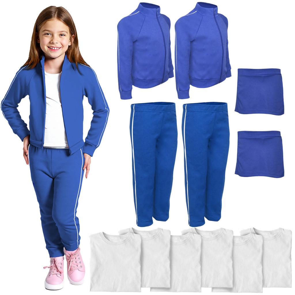 Kit Uniforme Helanca Infantil - feminino em Oferta na Shopee