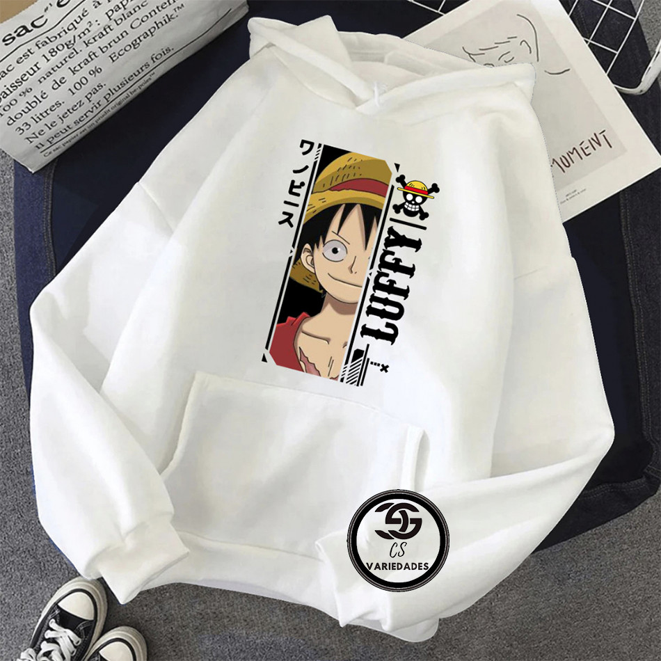 Moletom Infantil One Piece Luffy Anime Desenho Blusa de Frio Algodão Estampado Anime Infanto Juvenil Do tamanho 6 Ao GG