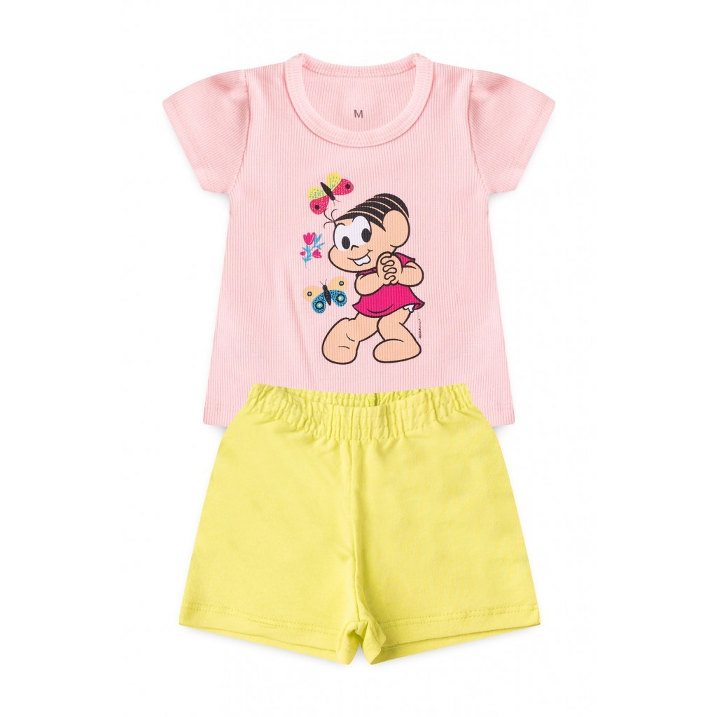 Conjunto Feminino Infantil Encanto de Menina - Turma da Mônica em Oferta na Shopee