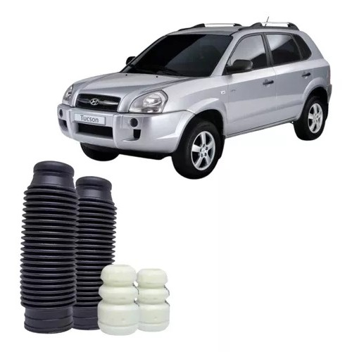 Kit Batente e Coifa Amortecedor Traseiro Hyundai Tucson 2004 a 2017 Santa Fé 2007 a 2009 Sportage 2005 a 2010