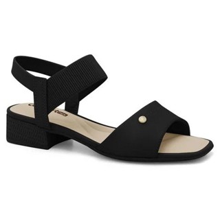 Sandália Feminina Comfortflex Salto Bloco Elástico 2455401 em Oferta na Shopee