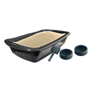 MecPet Bandeja Sanitária Gato Kit Completo Comedouro E Pá Produto Novo em Oferta na Shopee