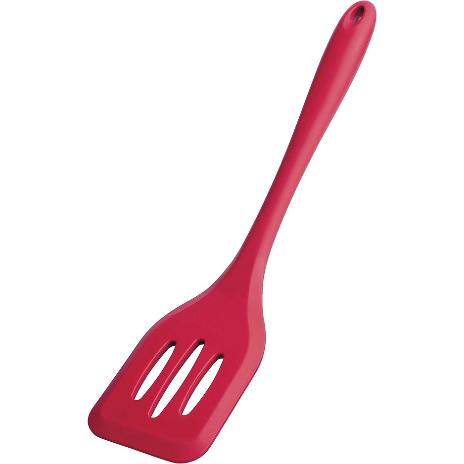 Espátula de Silicone Para Chapa Vazada Grande 28cm Vermelha