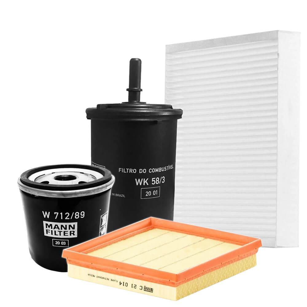 Detalhes do Kit Filtro Virtus 1.6 Flex 2018 A 2019 Original Mann-filter