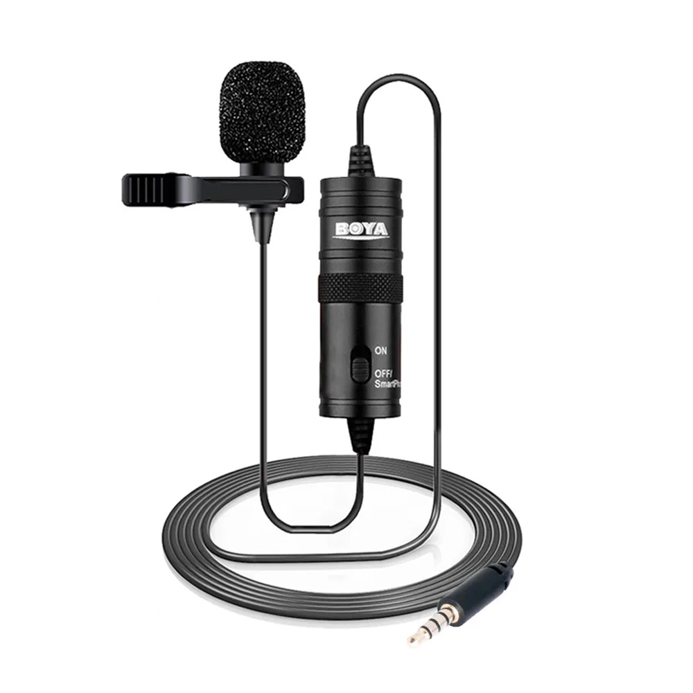 Microfone de Lapela Boya By-m1 para Smartphone Dlsr Pc Preto - Audio