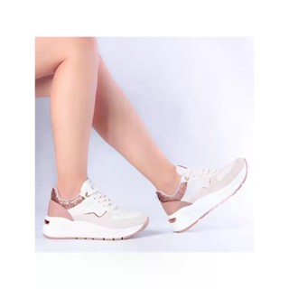 Tênis Casual Via Marte Feminino Bege moda feminina casual feminino marca para mulher confortável